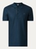 Eddie slim fit polo van piqué katoen met logoborduring - Petrol