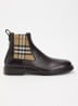 Pembroke Chelsea boot van kalfsleer met ruitdessin - Donkerbruin