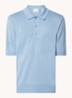 Rowanson regular fit fijgebreide polo in zijdeblend - Lichtblauw