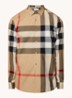 Summerton slim fit overhemd met ruitdessin - Beige