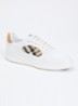 Terrace sneaker van kalfsleer met ruitdessin - Wit