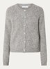 Falon grofgebreid vest in alpaca wolblend - Grijsmele