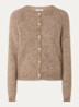 Falon grofgebreid vest in alpaca wolblend - Zand