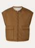 Gio bodywarmer met klepzakken - Bruin