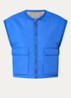 Gio gewatteerde bodywarmer met klepzakken - Blauw