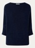 Kyoto grofgebreide trui in alpaca wolblend - Donkerblauw