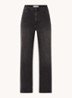Lina MJ high waist wide leg jeans met steekzakken - Antraciet