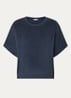Nuki top van badstof - Donkerblauw