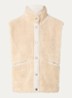 Steve bodywarmer van teddy met steekzakken - Creme