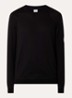 Fijngebreide pullover met ronde hals - Zwart