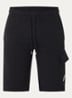 Slim fit korte cargobroek met logo - Zwart