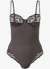 Bodysuit van kant - Bruin