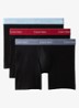 Boxershort met logoband in 3-pack - Rood