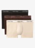 Boxershorts met logoband in 3-pack - Bruin