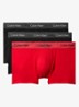 Boxershorts met logoband in 3-pack - Rood