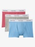 Boxerslips met logoband in 3-pack - Paars