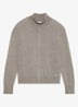 Coltrui in merino wolblend met siernaad - Donkerbeige