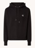 Hoodie met logoborduring  - Zwart
