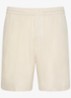 Korte broek in linnenblend - Creme