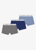 Modern boxer met logoband in 3-pack - Antraciet