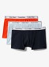 Modern boxer met logoband in 3-pack - Oranje