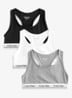 Modern bralette met logoband - Grijs