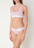 Modern bralette met logoband - Mauve mist  / violet