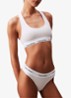 Modern bralette met logoband - Classic white  / wit