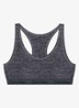 Modern bralette met logoband - Charchoal grey heather/Ashford grey / grijs