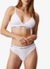 Modern bralette met uitneembare vulling en logoband - Classic white / wit