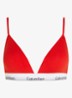 Modern bralette met uitneembare vulling en logoband - Molten / rood