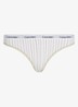 Modern hipster met logoband - Steady stripe/Pelican / wit