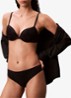 Plunge push-up bh met kant - Zwart