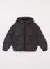 Puffer jack met steekzakken - Zwart