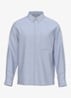 Regular fit overhemd in linnenblend - Heavenly Iris-3T4 /  Blauw