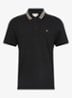 Regular fit polo met logoborduring - Zwart