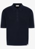 Regular fit polo met structuur - Donkerblauw