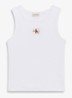Ribgebreide tanktop met logo in 2-pack - Wit