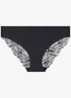 Slip met details van kant - Zwart