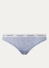 Slip van mesh met panterprint - Staalblauw