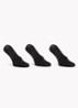 Sneaker sokken met logo in 3-pack - Zwart