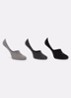 Sneaker sokken met logo in 3-pack - Grijsmele