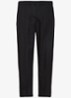 Straight fit pantalon in linnenblend - Zwart