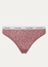 String van mesh met panterprint - Donkerroze