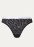 String van mesh met panterprint - Zwart