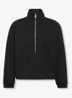 Sweater met halve rits en logo - Zwart