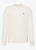 Sweater met structuur en logo - Beige