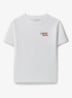 T-shirt met logo- en backprint - Bright White-Yaf / Wit