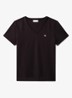 T-shirt met logoborduring - Zwart