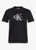 T-shirt met logoborduring - Zwart